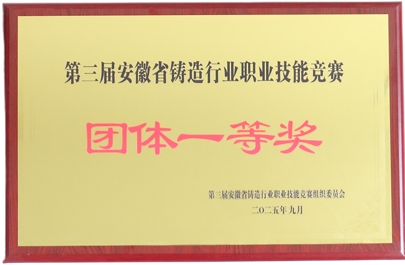 第三屆安徽省鑄造行業(yè)職業(yè)技能競賽團(tuán)體一等獎.png